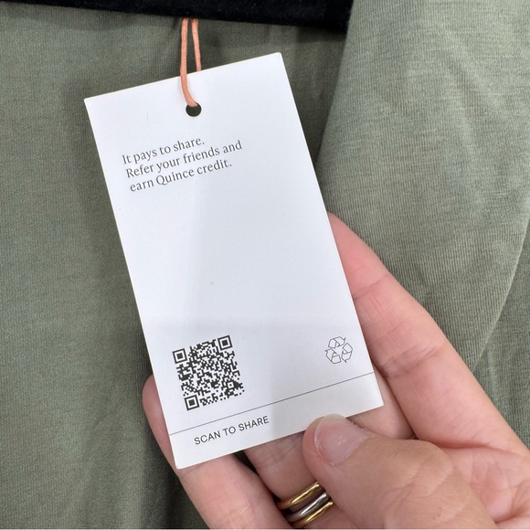 NWT Quince Tencel Jersey Midi Wrap Dress in Sage - Picture 10 of 15